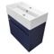 Small Floating Bathroom Vanity, Modern, Blue, 24